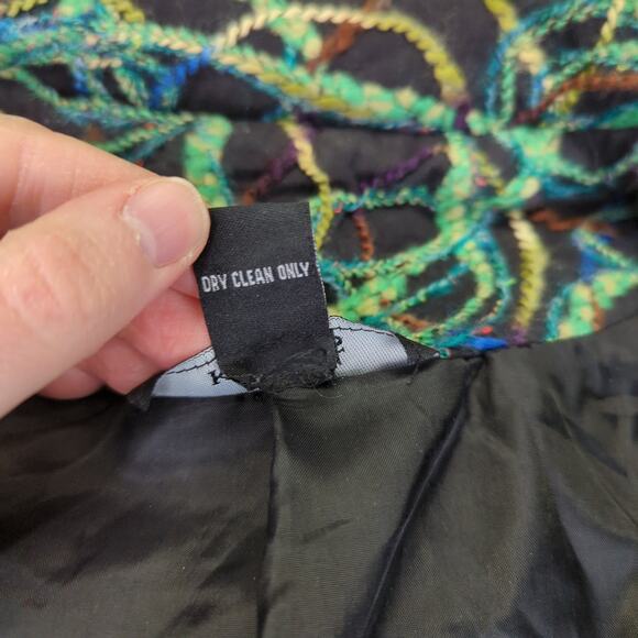 Vintage Kaktus Wearable Art Button Front Jacket Maximalist Women's Size XL‎ - Picture 8 of 8